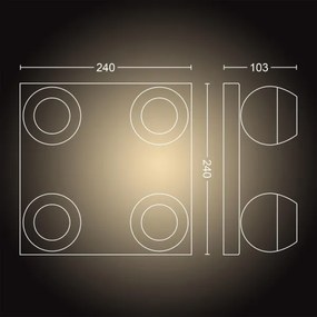 Philips 50474/30/P6 - Spot LED dimabil Hue BUCKRAM 4xGU10/5W/230V