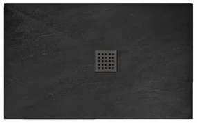 Cadita dus dreptunghiulara Rea Rock 90x120 negru