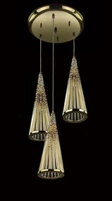 Lustra cu 3 pendule cristal Bohemia design LUX AMADEUS 02-CH