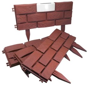 Gard de gradina decorativ, cu iluminare solara, set 4 buc, 42x29 cm