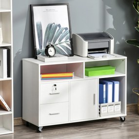HOMCOM Mobilier Suport Imprimantă Dulapior Multifuncțional Design Compact și Elegant pentru Birou și Acasă | Aosom Romania