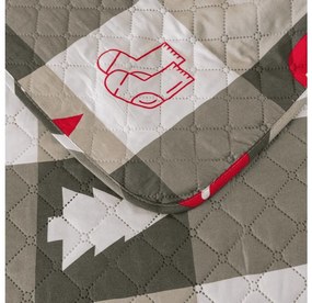 Cuvertura de pat CHRISTMAS SOCKS, verde Dimensiune: 170 x 210 cm