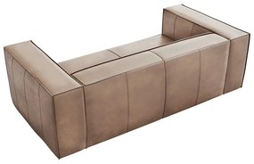 Canapea maro deschis cu tapițerie din piele 212 cm Madame – Windsor &amp; Co Sofas