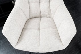 Set 2 scaune pivotante Papillon, boucle alb