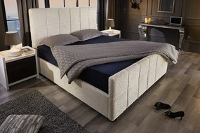 Pat PRESTIGE 180x200cm crem boucle cu spatiu de depozitare