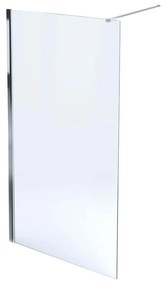 Paravan de dus tip Walk-in Massi Walk In Fix crom 90x195 cm sticla transparenta