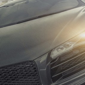 Tablou cu Audi - gri (cu ceas) (90x30 cm)
