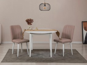 Set mobilier sufragerie Nidupo 4 (alb + piatră) (pentru 2 persoane). 1093772