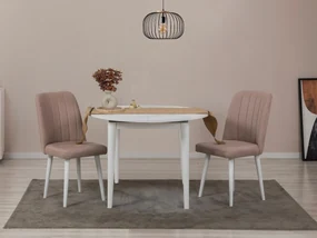 Set mobilier sufragerie Vlasta 3 (alb + piatră) (pentru 2 persoane). 1093772