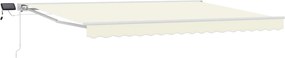 vidaXL Cadru manual de marchiză cu LED-uri Crem 4,5 × 3,5 m