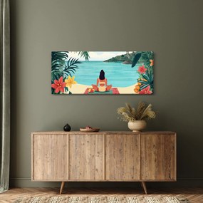 Tablou - Yoghiniță pe plajă (120x50 cm)