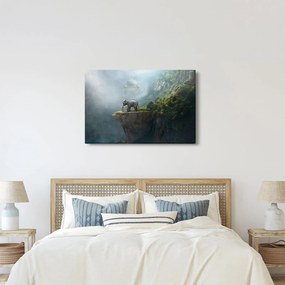 Tablou - Elefant în vârful Taj Mahalului (90x60 cm)