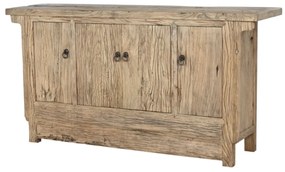 Bufet din lemn masiv reciclat sculptat manual, „Étable”