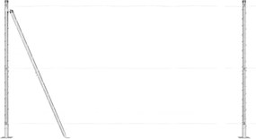 vidaXL Stâlp de gard. 52 pcs Gri 3,2 x 3,2 x 130 cm