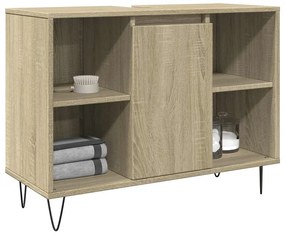 vidaXL Dulap pentru baie, stejar sonoma, 80x33x60 cm, lemn compozit