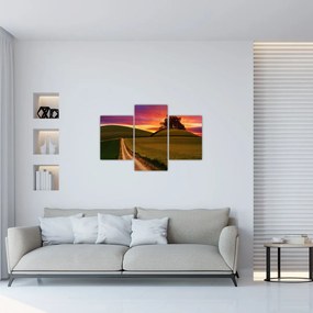 Tablou câmpului cu apus de soare (90x60 cm)