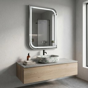 Oglindă LED ZONE 80x60 BRUSH NICKEL