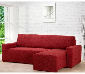 Huse care se întind foarte bine 3D FUSTA cărămizie canapea cu otoman dreapta (l. 210 - 270 cm)