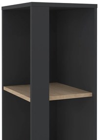 Bibliotecă gri antracit/cu aspect de lemn de stejar 41x205 cm Sign – Tvilum