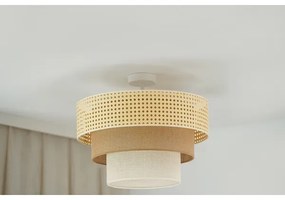 Brilagi - Plafonieră CEDAR LUNETA 1xE27/15W/230V pr. 45 ratan maro/crem