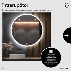 Oglindă rotundă cu iluminare LED E1