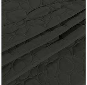 Cuvertura de pat gri inchis cu model STONE Dimensiuni: 200 x 220 cm