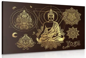Tablou Buddha de aur meditează