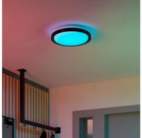 Eglo 300684-LED Plafonieră dimabilă LED RGBW MALERAMARA-Z LED/14W/230V negru/auriu + telecomandă