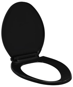 Capac WC cu inchidere silentioasa, eliberare rapida, negru 1, Negru, 47 x 35 cm
