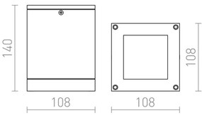 Plafonieră de exterior QUADRA 1xE27/75W/230V IP54 RED-Design Rendl-R10385