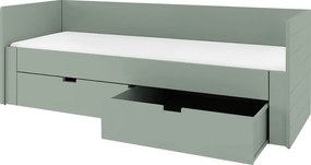 Patul extensibil, verde-gri, 90/180x200, ANTONY