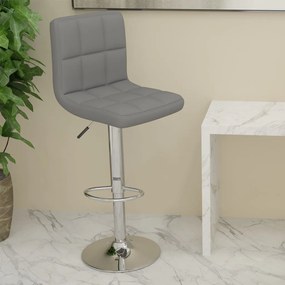 vidaXL Scaun de bar, gri deschis, material textil