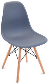 Scaune de sufragerie 4buc gri închis, stil scandinav Classic