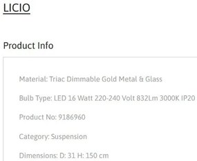 Lustra cu 5 pendule LED design modern LICIO