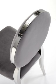 Scaun K555 velvet gri Blu14/argintiu