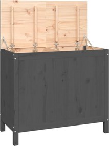 vidaXL Cutie de rufe, gri, 88,5x44x76 cm, lemn masiv de pin