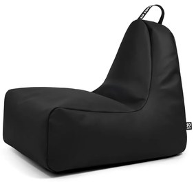 Fotoliu bean bag negru cu tapițerie din imitație de piele Chill L – So Soft?