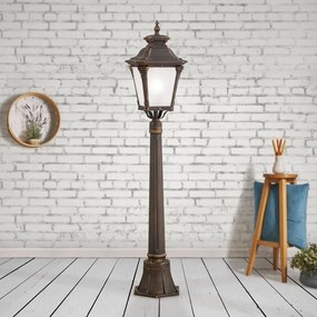 Stalp exterior stil clasic IP23 H115cm Aiko AL 11-1140/1 Patina OR