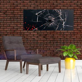 Tablou abstract - sticla spartă (120x50 cm)