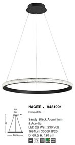Lustra LED design modern circular NAGER 29W NVL-9481091