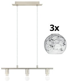 Lustră LED pe cablu Eglo MY CHOICE 3xE14/4W/230V crom/alb/negru