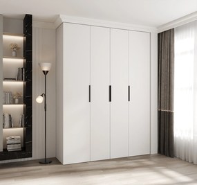 Dulap de haine 180 cm Carmela 40-4 (alb + Negru). 1126665