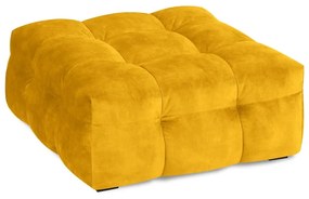 Puf cu tapițerie din catifea Windsor &amp; Co Sofas Vesta, galben