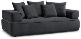 Canapea gri închis cu tapițerie din chenille 237 cm Whesley – Bobochic Paris