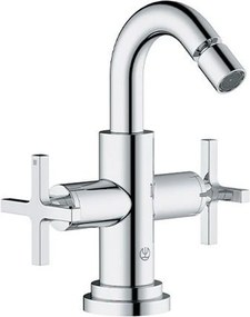 Baterie bideu Kludi Nova Fonte Puristic dubla comanda crom lucios manere cruce