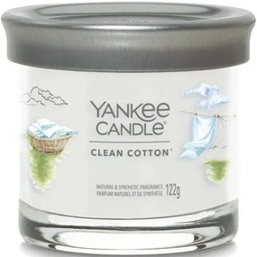 Lumânare parfumată Yankee Candle Signature Tumbler în borcan Clean Cotton, 122 g