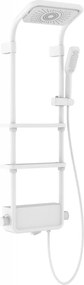 Mexen Dazz set de duș montat pe perete cu duș de plafon și baterie, alb - 78107-20