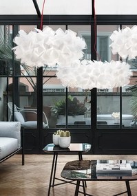 Lustra design unicat realizata manual Clizia XXL Mama Non Mama White, 130cm