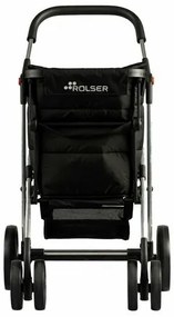 Rolser Cărucior de cumpărături pliabil pe roțiBasket Polar 4Big, negru