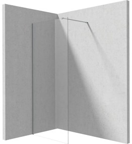 Paravan dus walk-in sticla securizata 110x195 cm otel slefuit Deante Prizma Otel slefuit, 1100x1950 mm